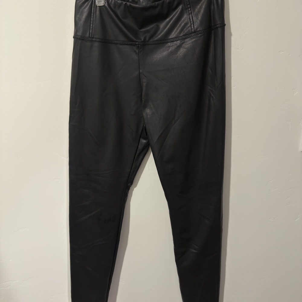 Black Faux Leather Leggings